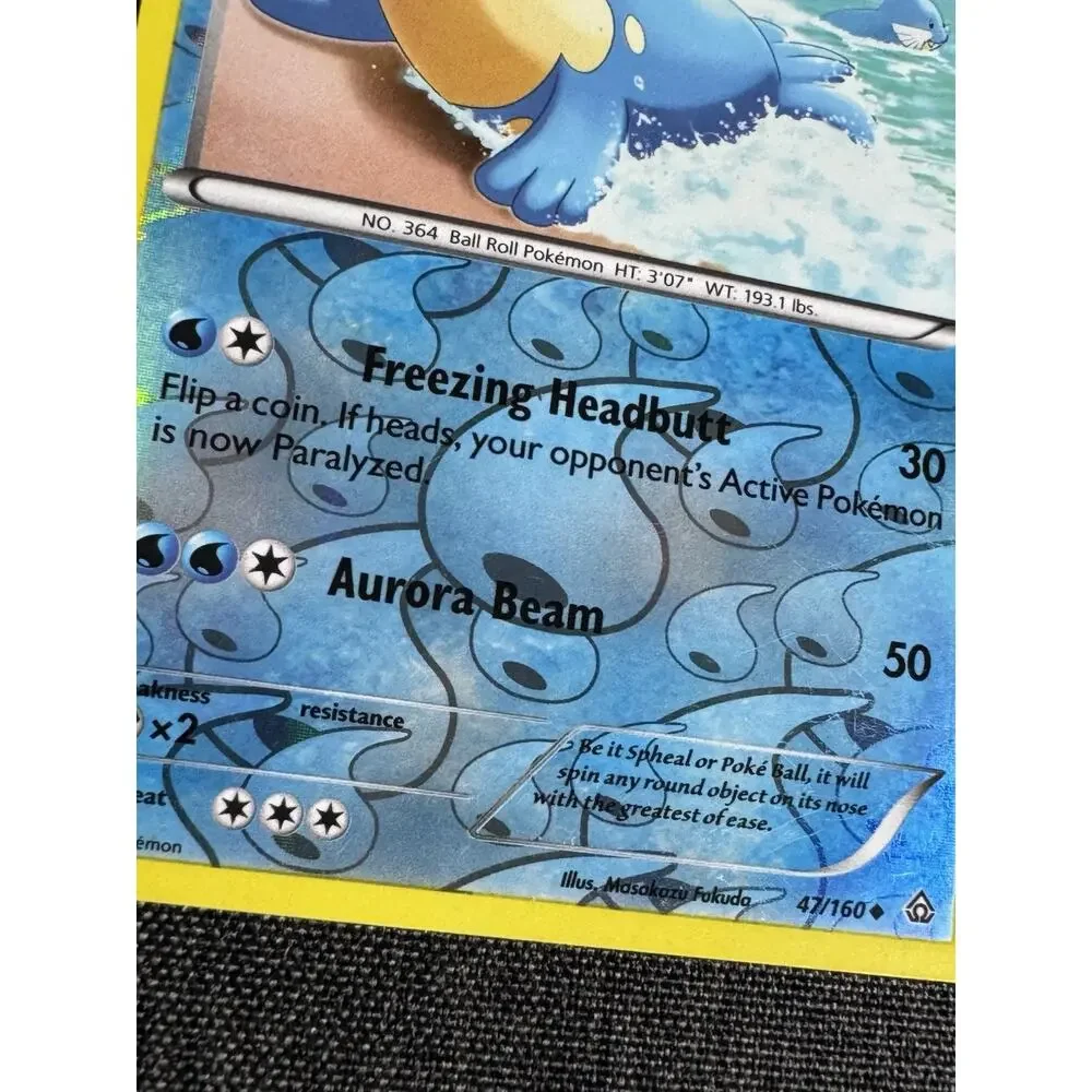 Sealeo 47/160 Primal Clash Pokemon Card 2015 Reverse Holo Lightly Played